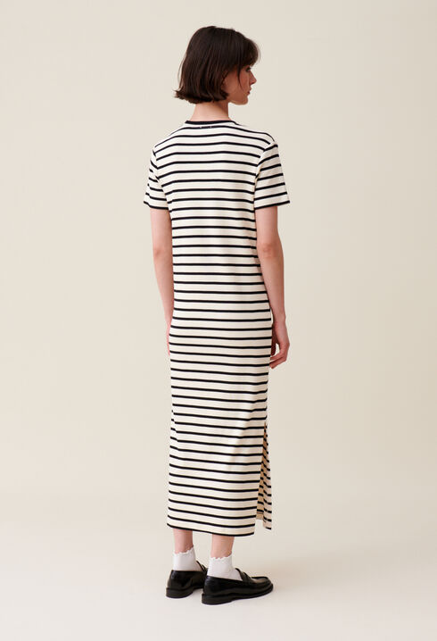 Vestido Jean Toto a rayas midi