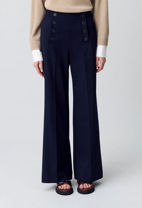 Pantalón recto con botones