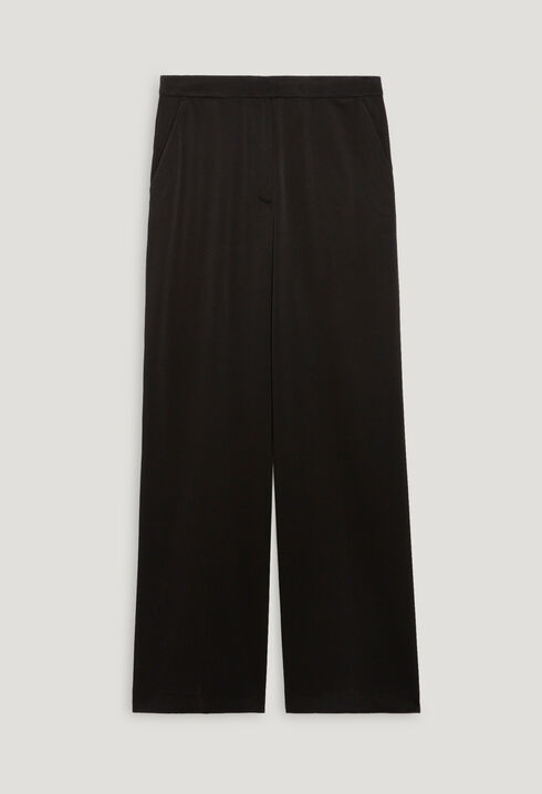 Pantalón de traje satinado negro