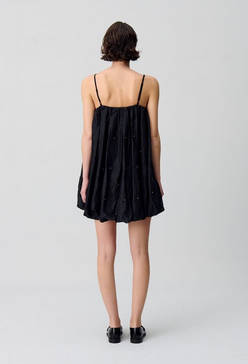 Vestido corto abullonado