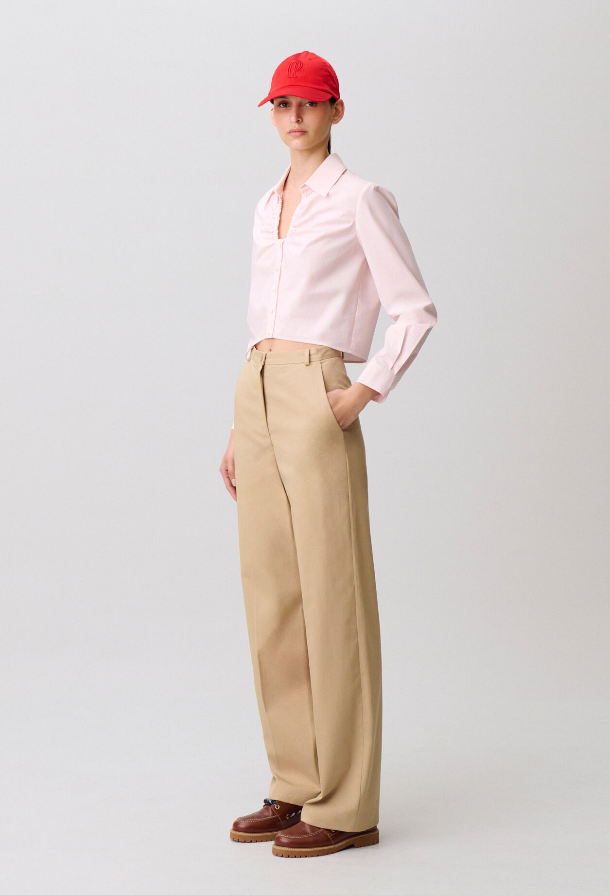 Camisa de popel&iacute;n de algod&oacute;n