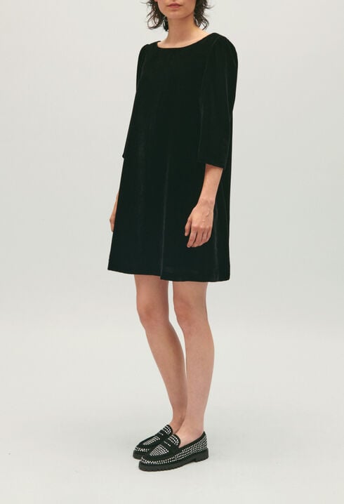 Vestido corto Rififi de terciopelo