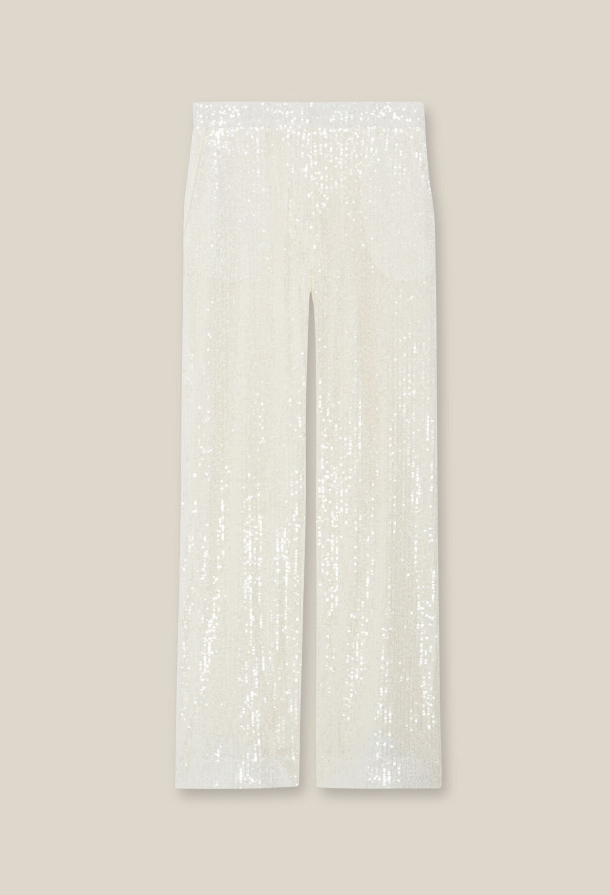 Pantalón de lentejuelas blanco