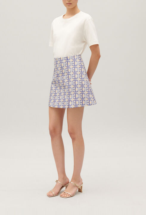 Falda corta trapecio monograma