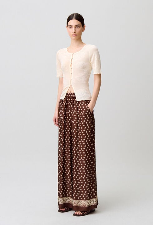 Pantal&oacute;n fluido estampado