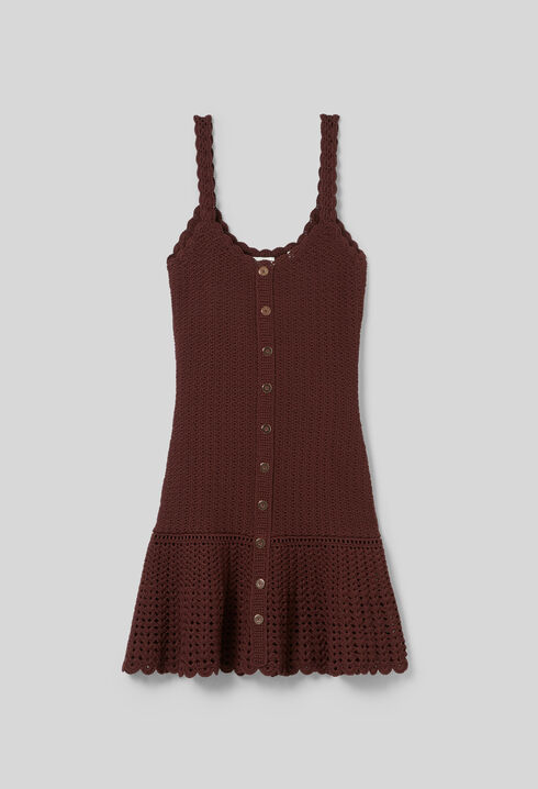 Vestido corto de crochet