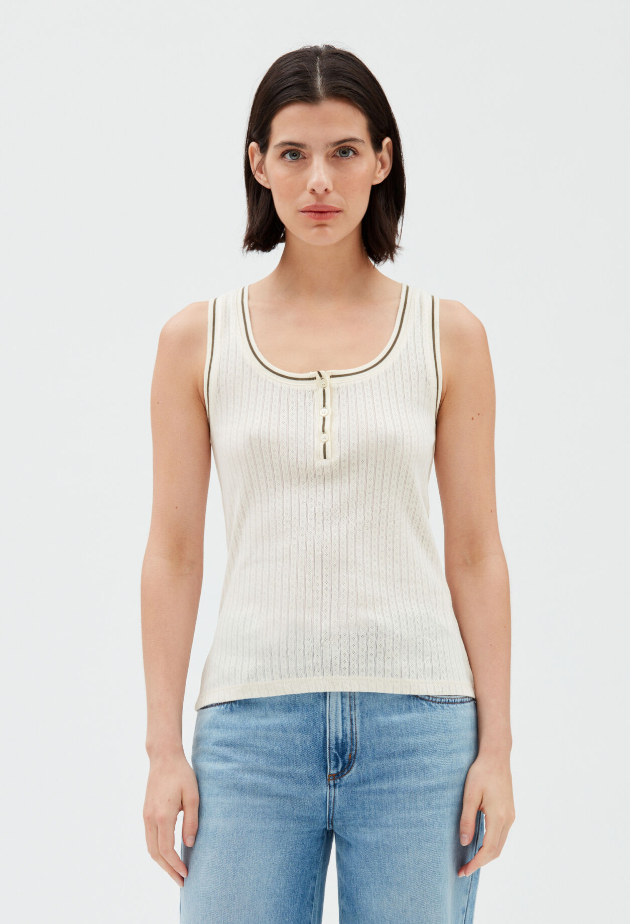 Camiseta canalé vainilla