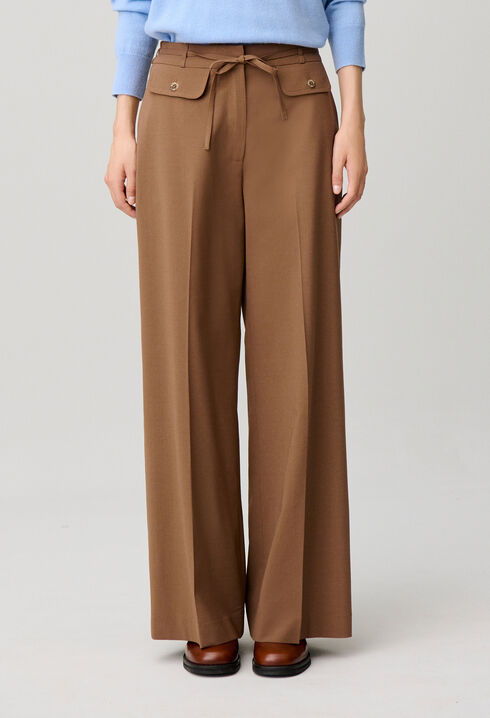 Pantal&oacute;n ancho mezcla de lana