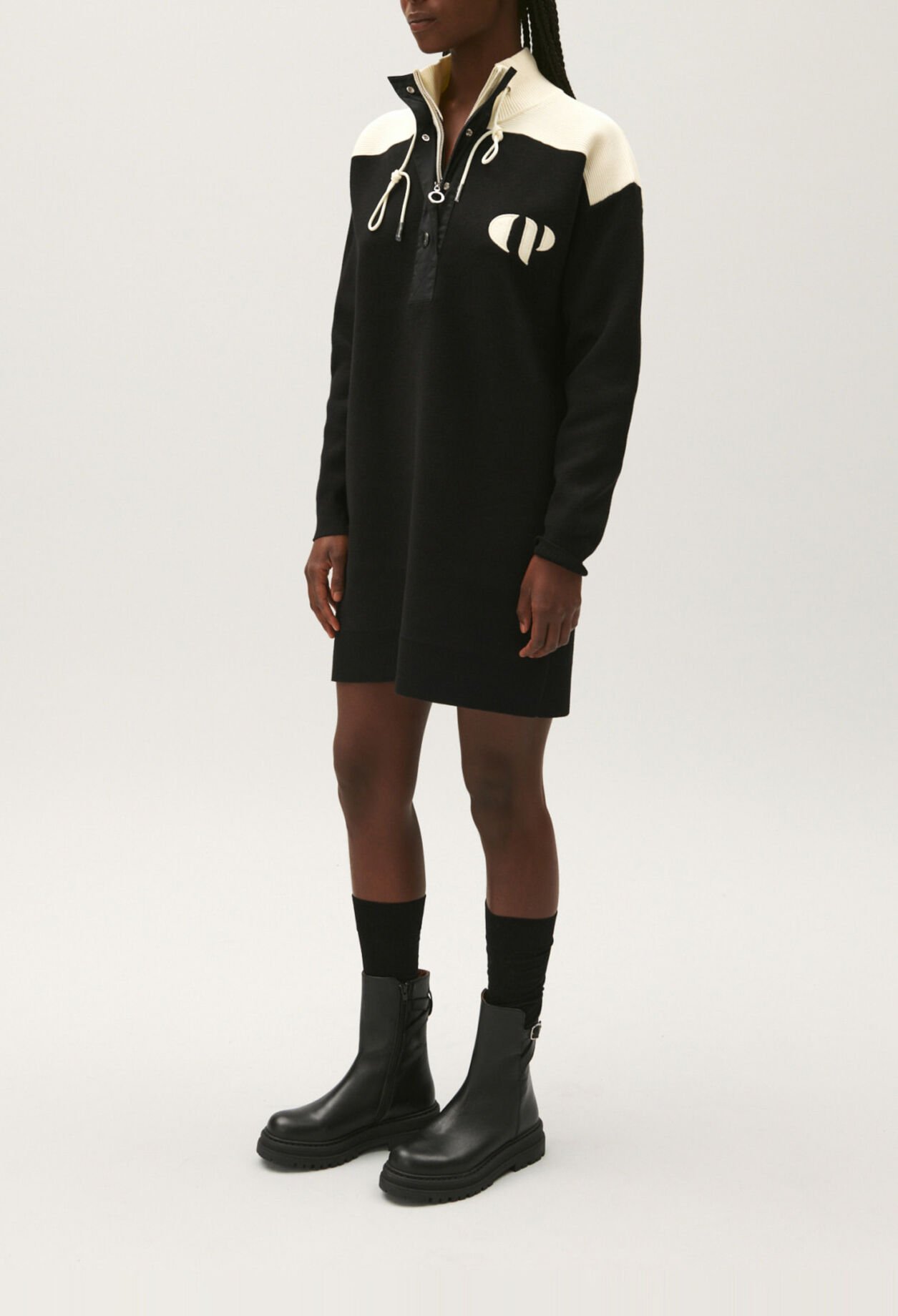 Vestido jersey con cuello