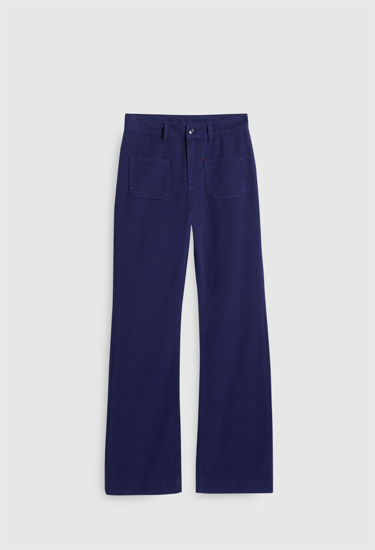 Pantalón campana talle alto algodón bio