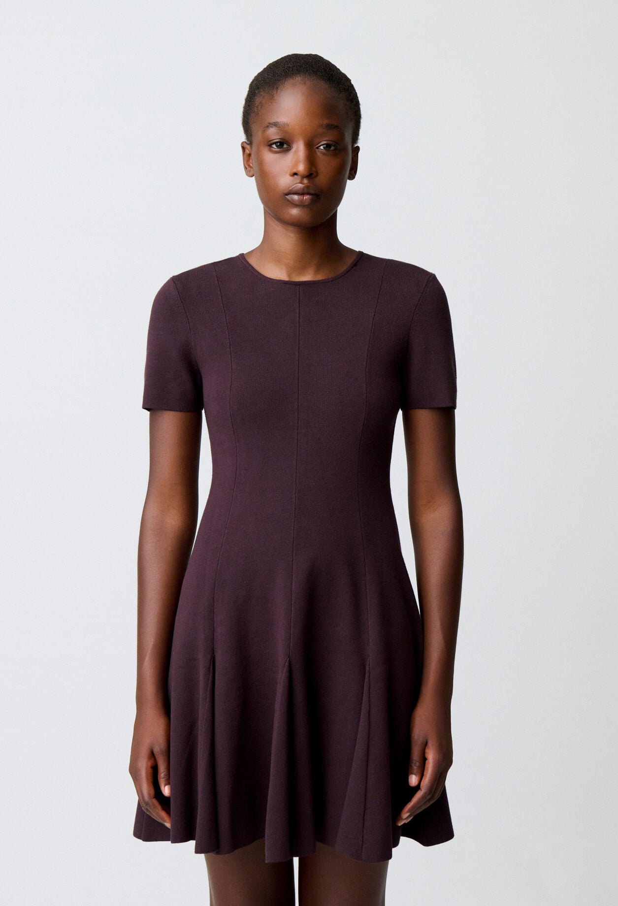 Vestido evas&eacute; punto cuello camisa