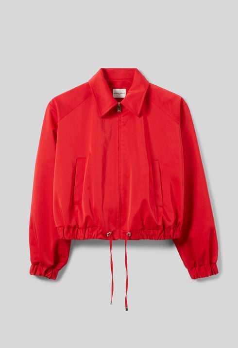 Cazadora corta satinada