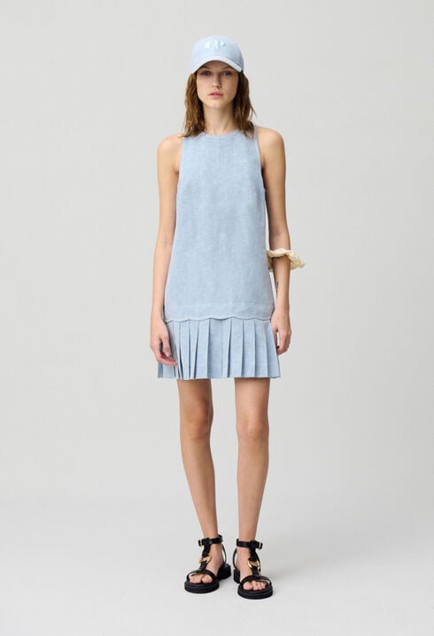 Vestido corto sin mangas