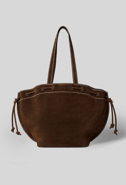 Bolso tote de cuero de ante