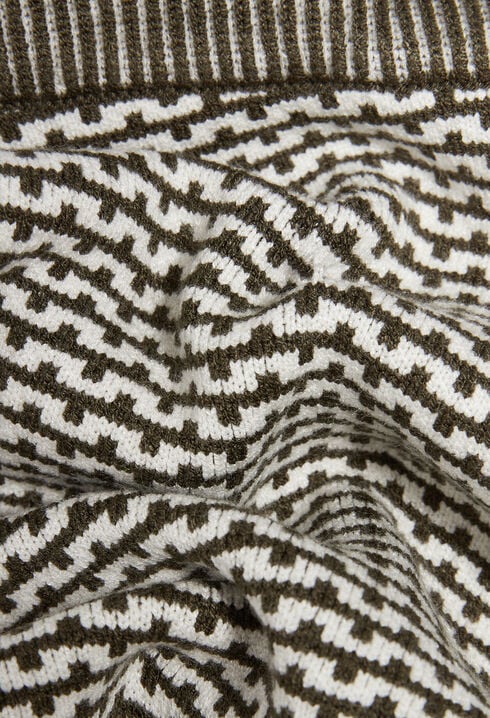 Pantalón de punto dos tonos con motivos