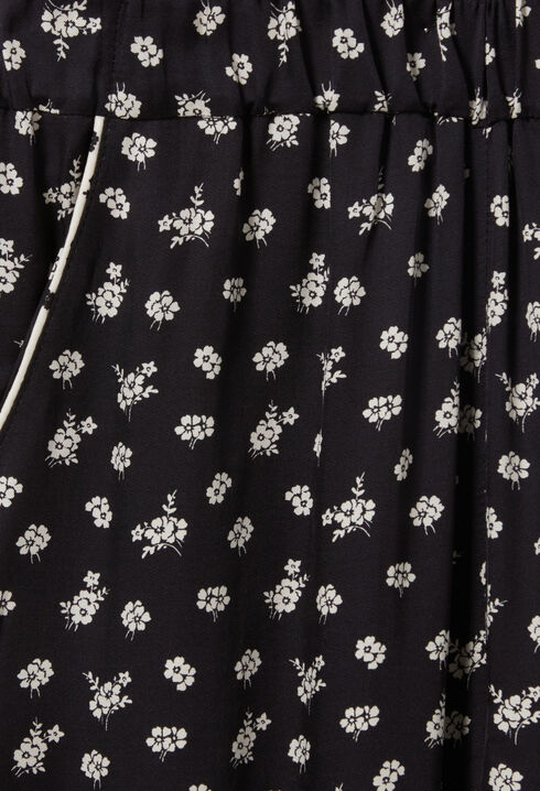 Pantalón ancho fluido estampado