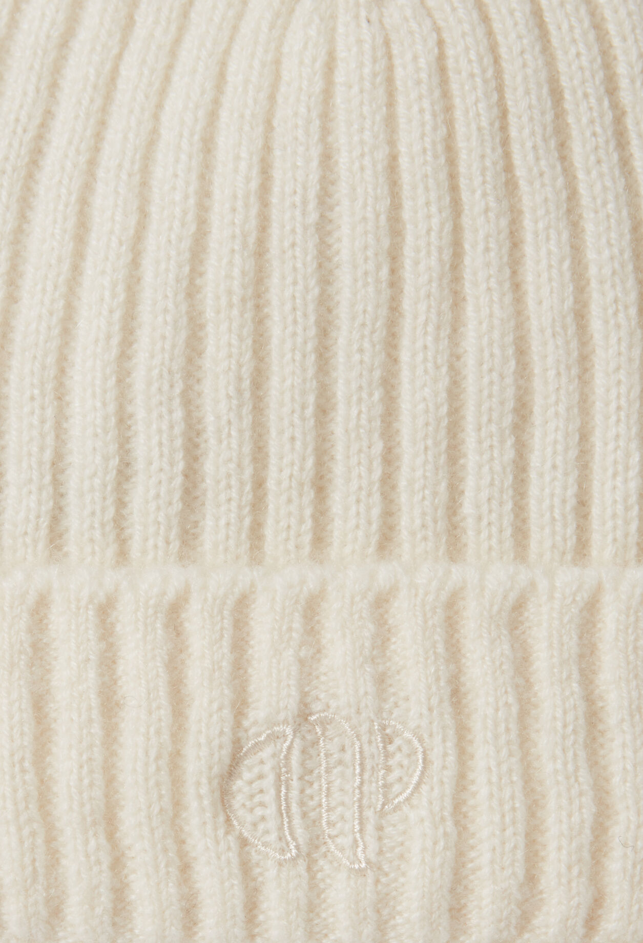 Gorro de canalé cachemir bordado CP
