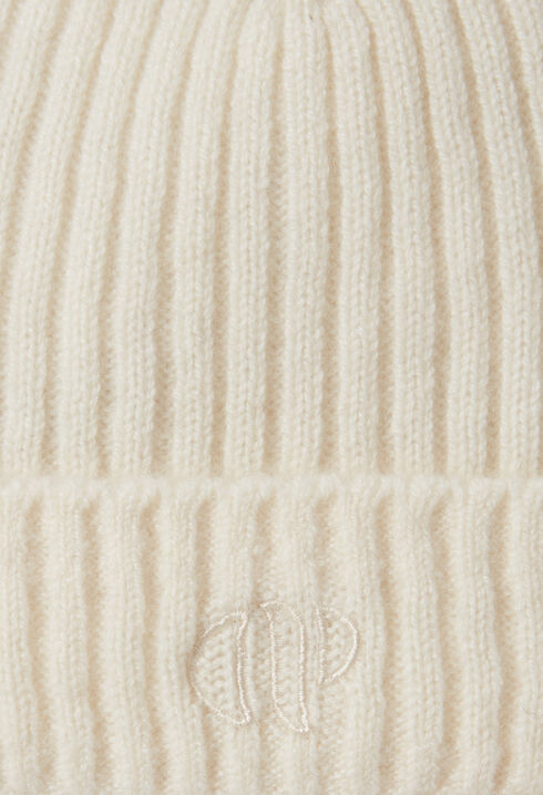 Gorro de canalé cachemir bordado CP