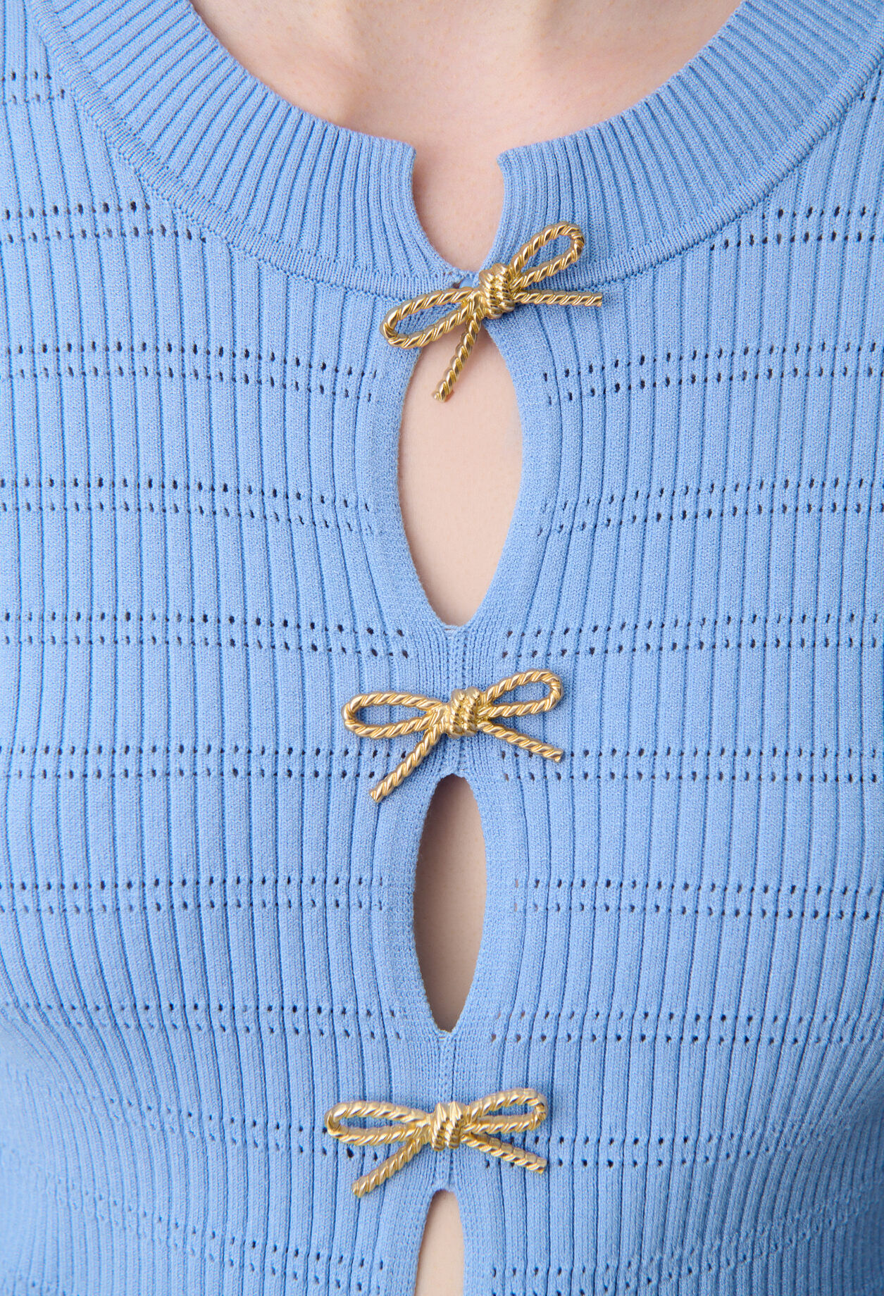 Jersey de punto fino con lazos