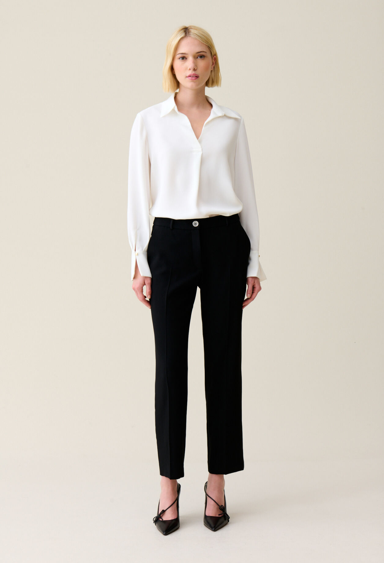 Blusa fluida en crudo