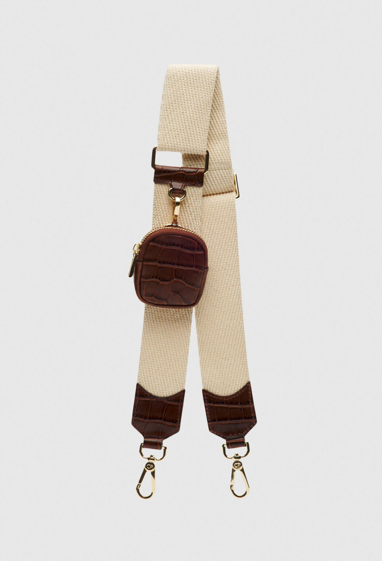 Bandolera de cuero de dos materiales