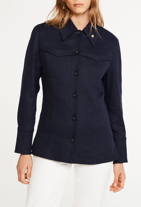 Chaqueta de mezcla de lino