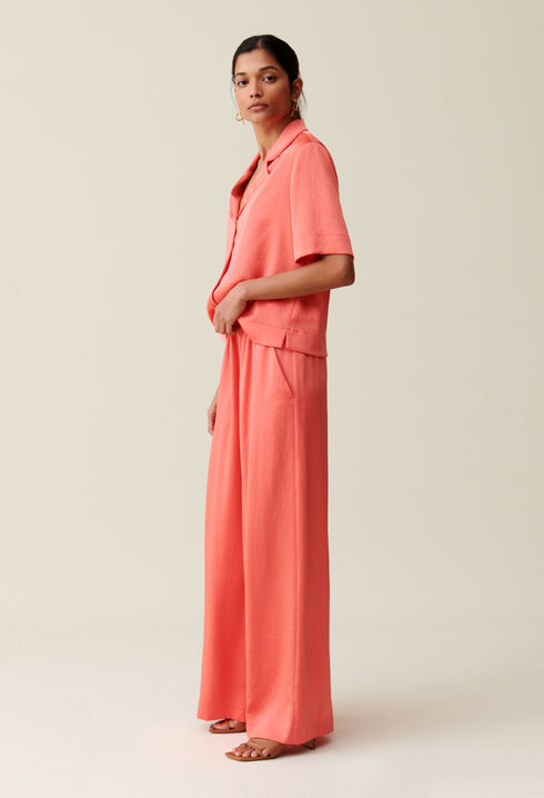 Pantalón mandarina satinado