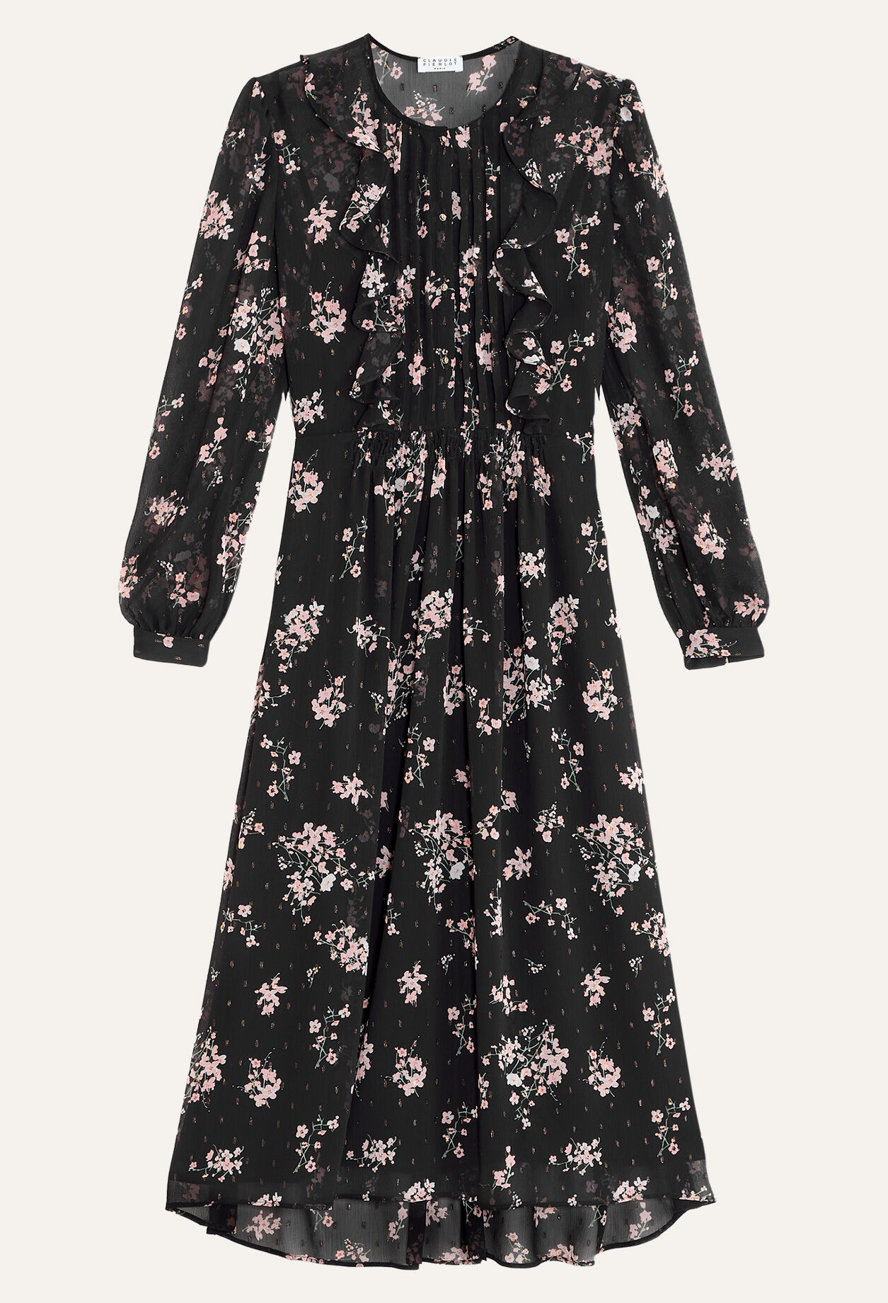 Vestido largo con flores
