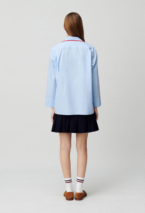 Camisa oversize contrastada