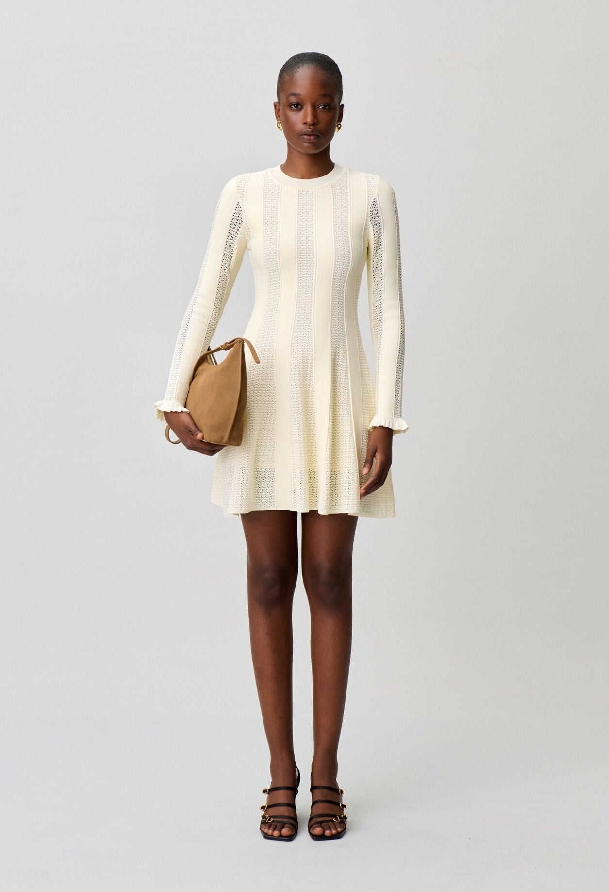 Vestido corto de punto skater