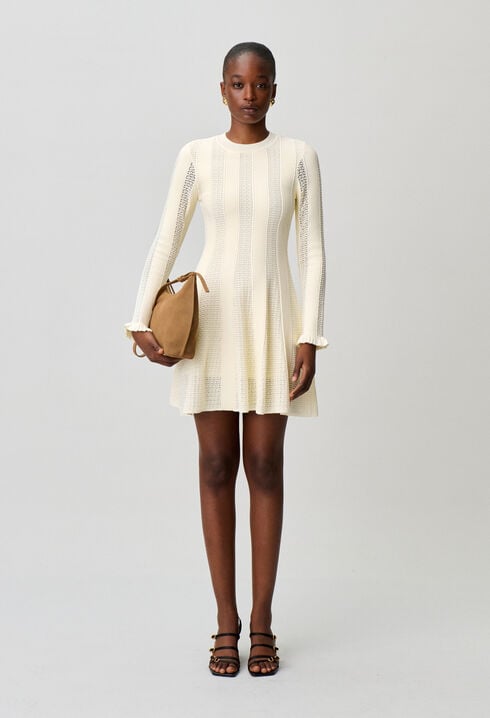 Vestido corto de punto skater
