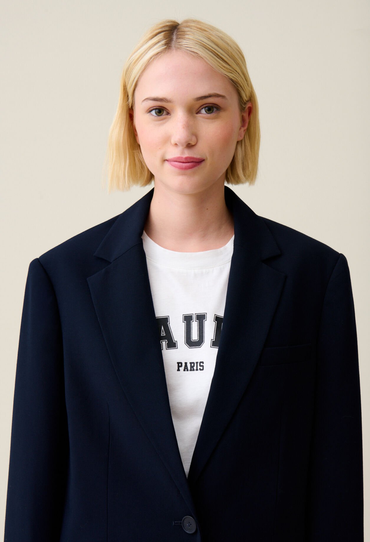 Chaqueta de traje oversize azul marino