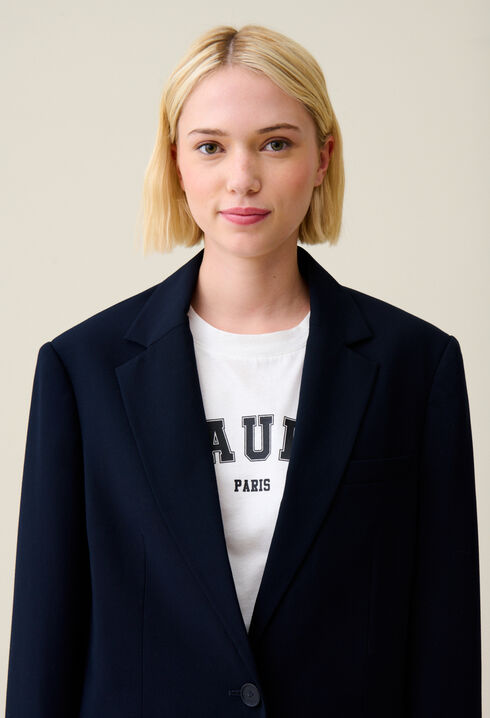 Chaqueta de traje oversize azul marino