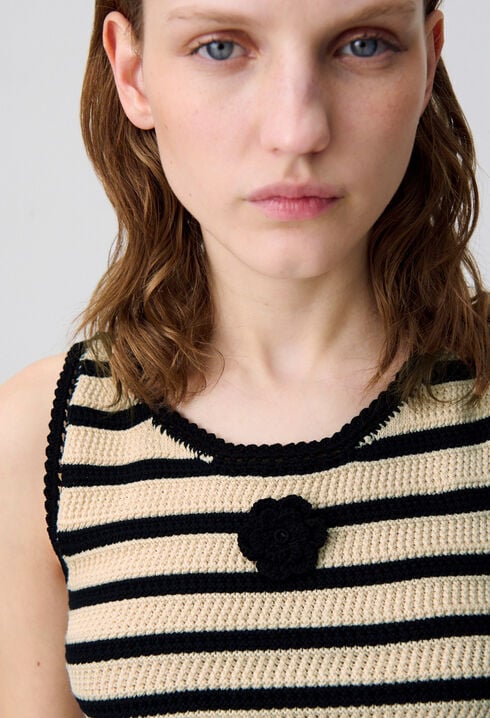 Top de crochet a rayas