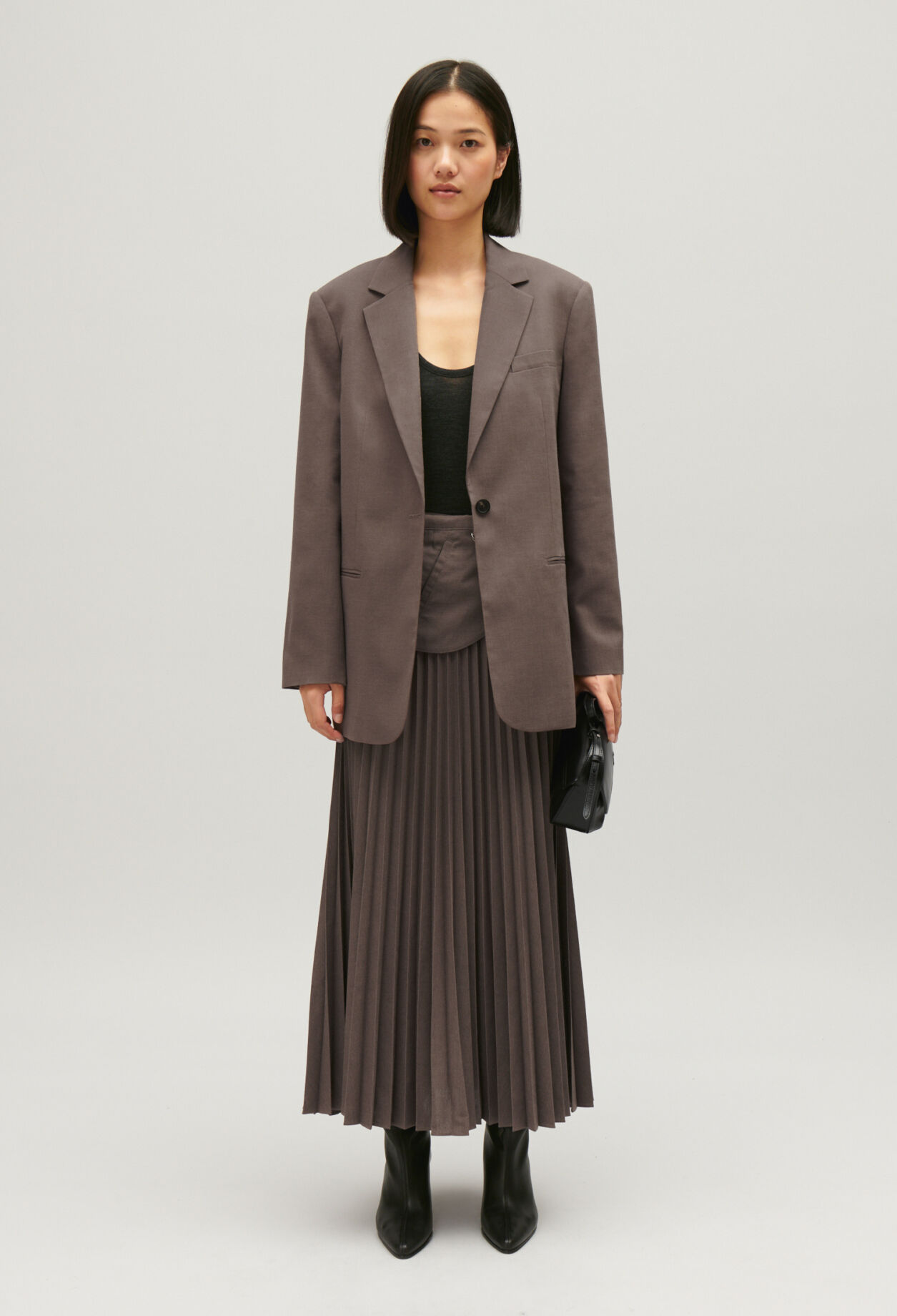 Chaqueta de traje marrón glacé