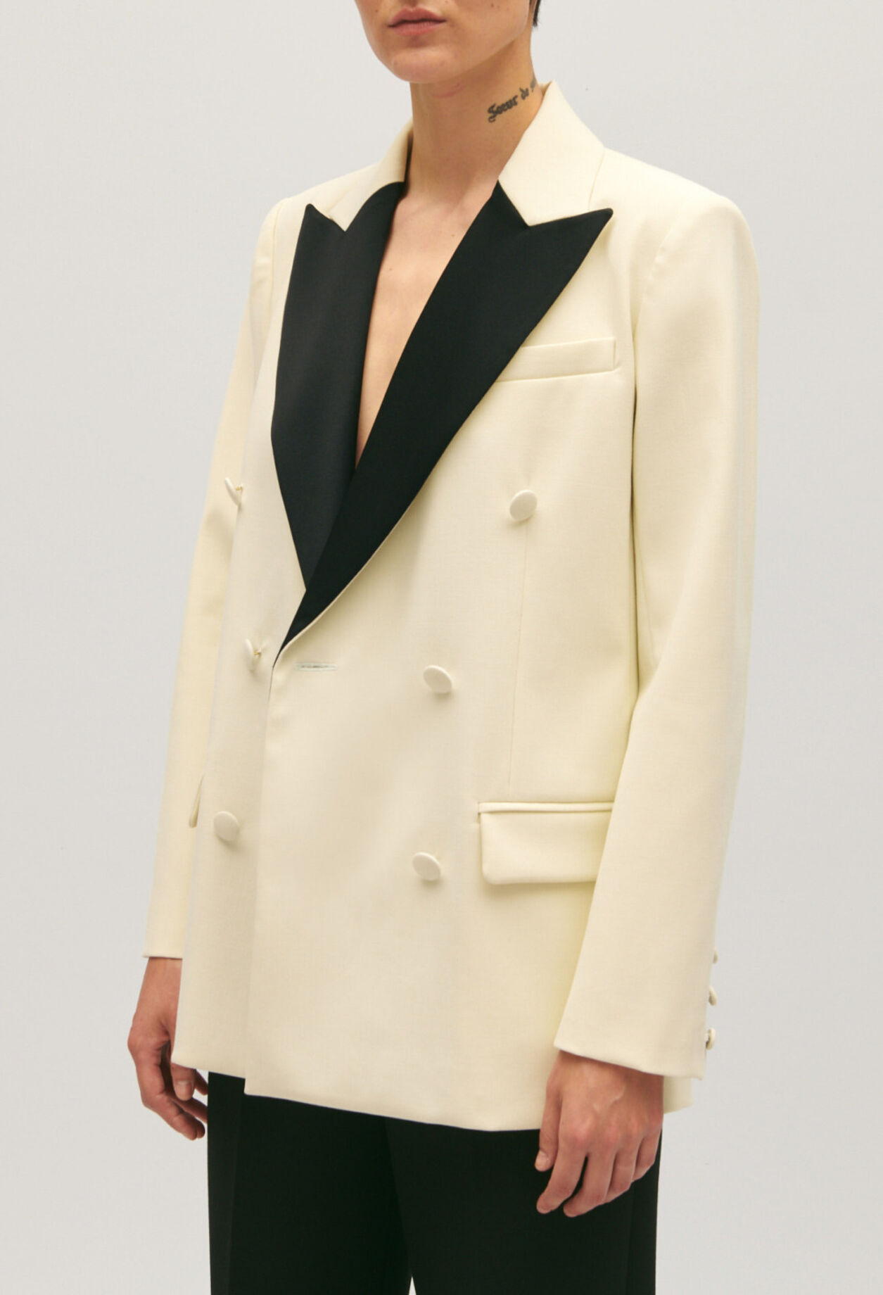Chaqueta de traje de dos colores