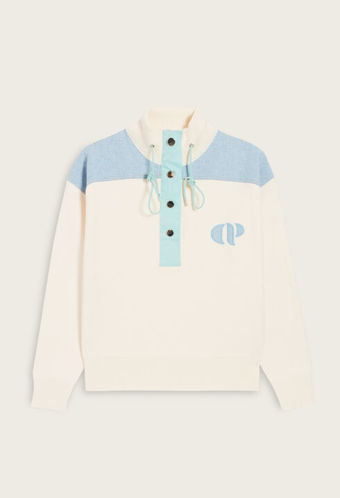Sudadera Minimum cuello camionero crudo