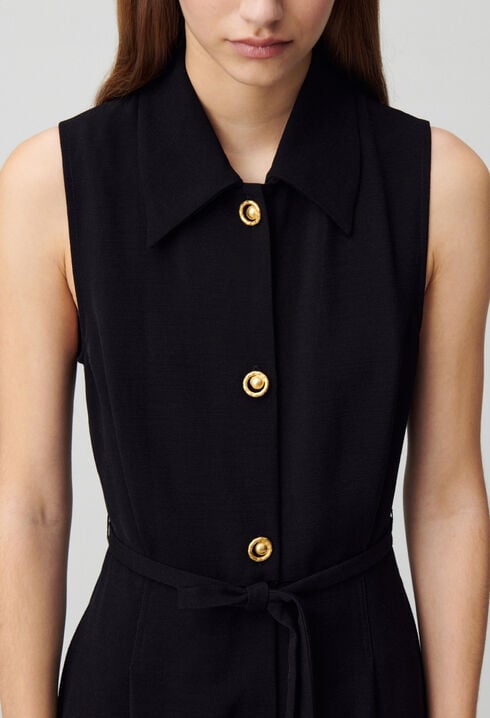 Vestido corto sin mangas