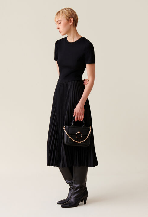Vestido Twist de dos materiales