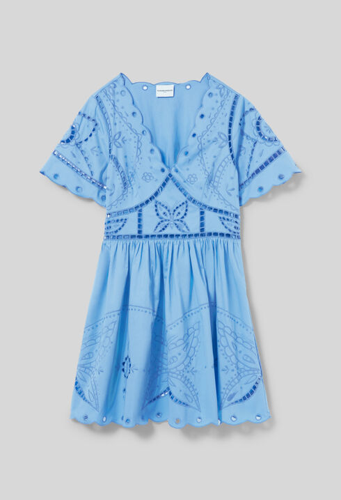 Vestido corto bordados de mariposas