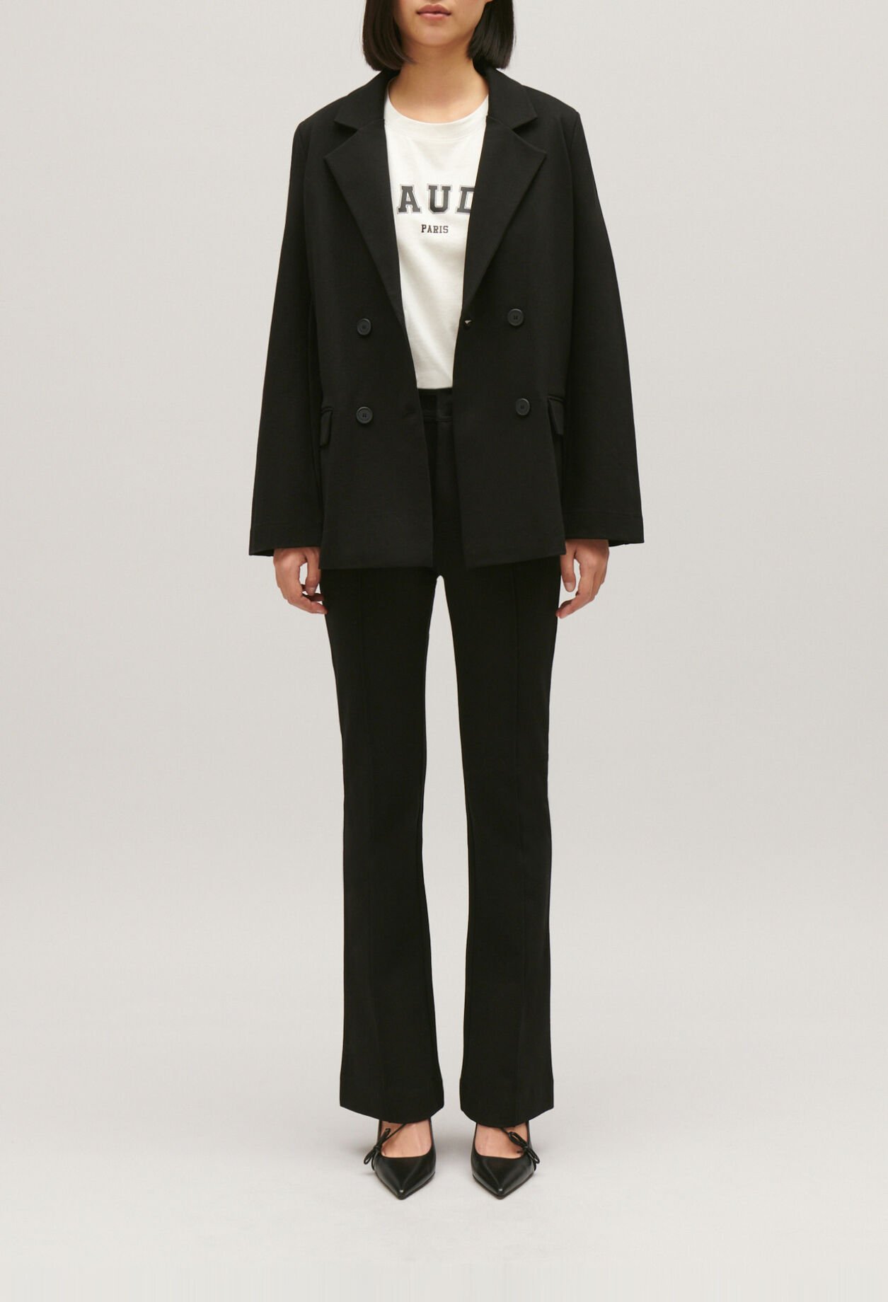 Chaqueta de traje oversize negra