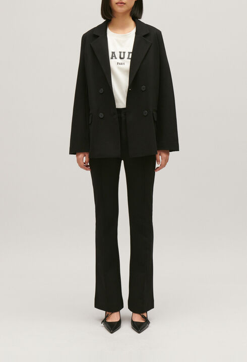 Chaqueta de traje oversize negra