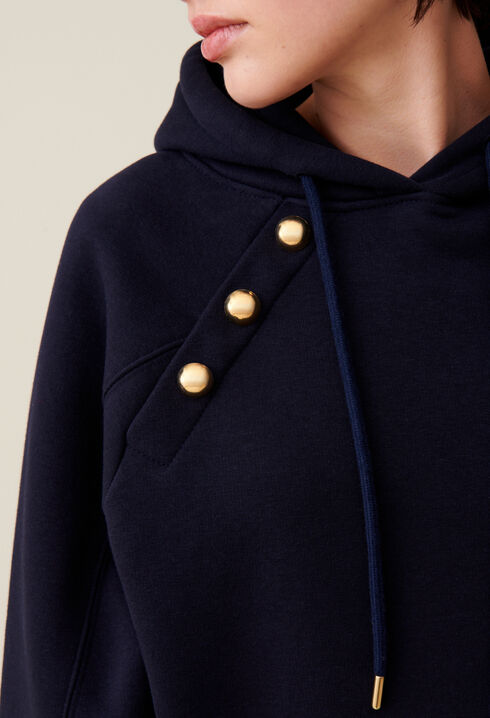 Sudadera con capucha azul marino