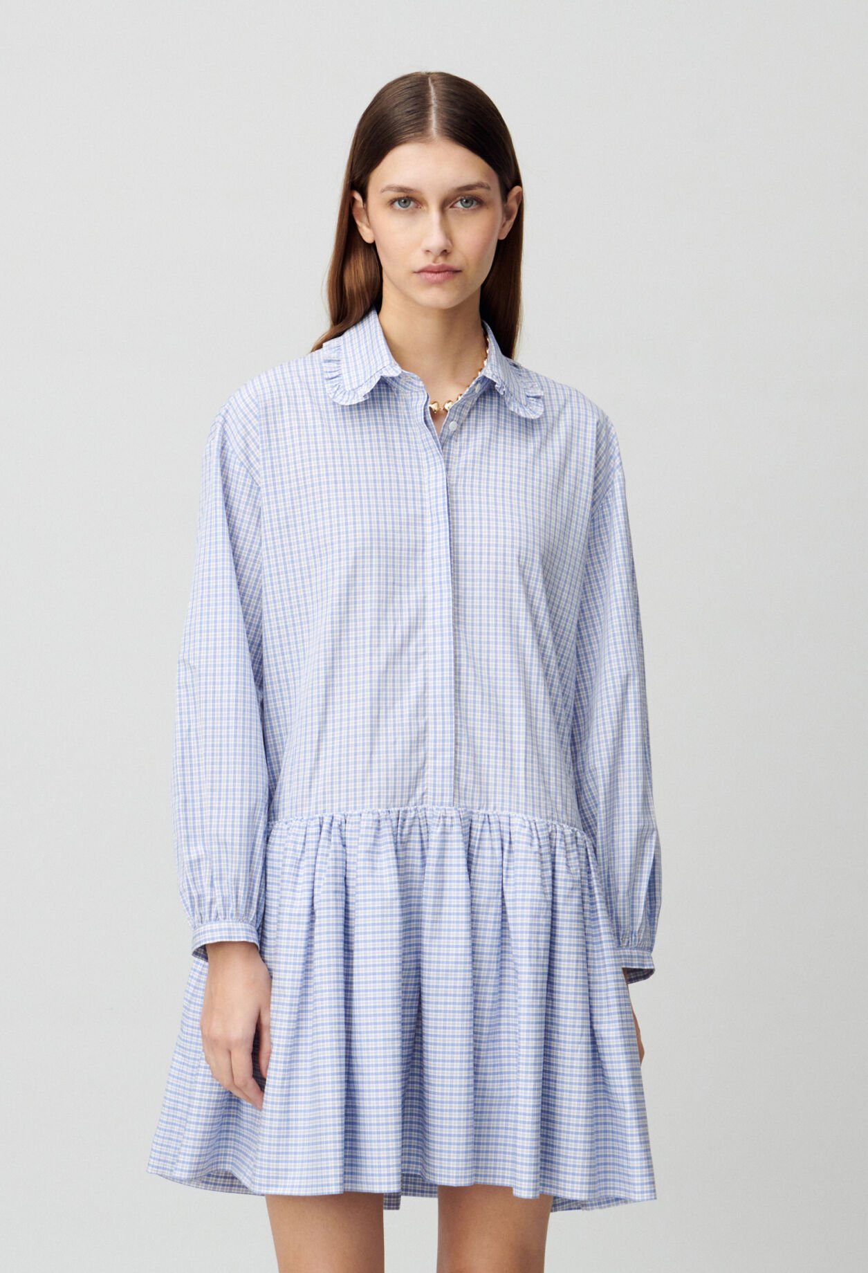 Vestido babydoll de cuadros