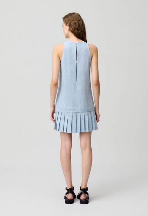 Vestido corto sin mangas
