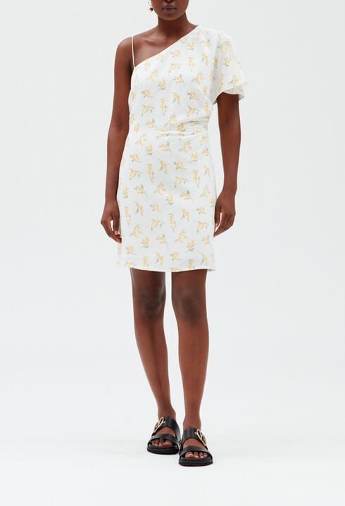 Vestido midi asimétrico mimosa