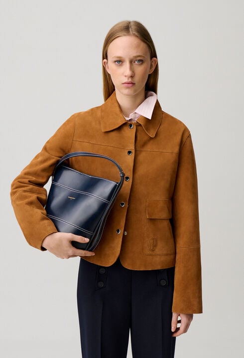 Bolso bombonera piel ajustable