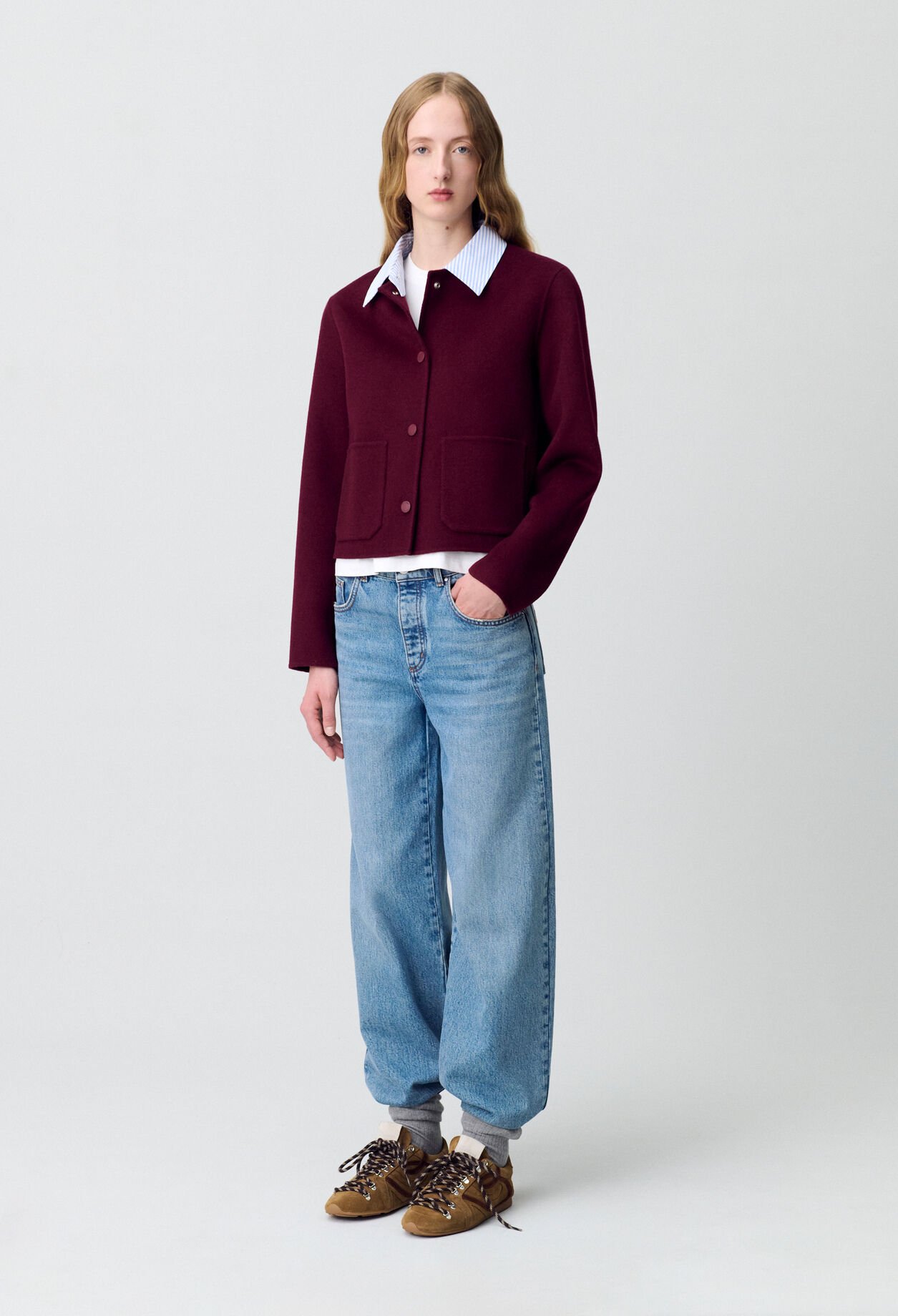 Chaqueta corta de lana