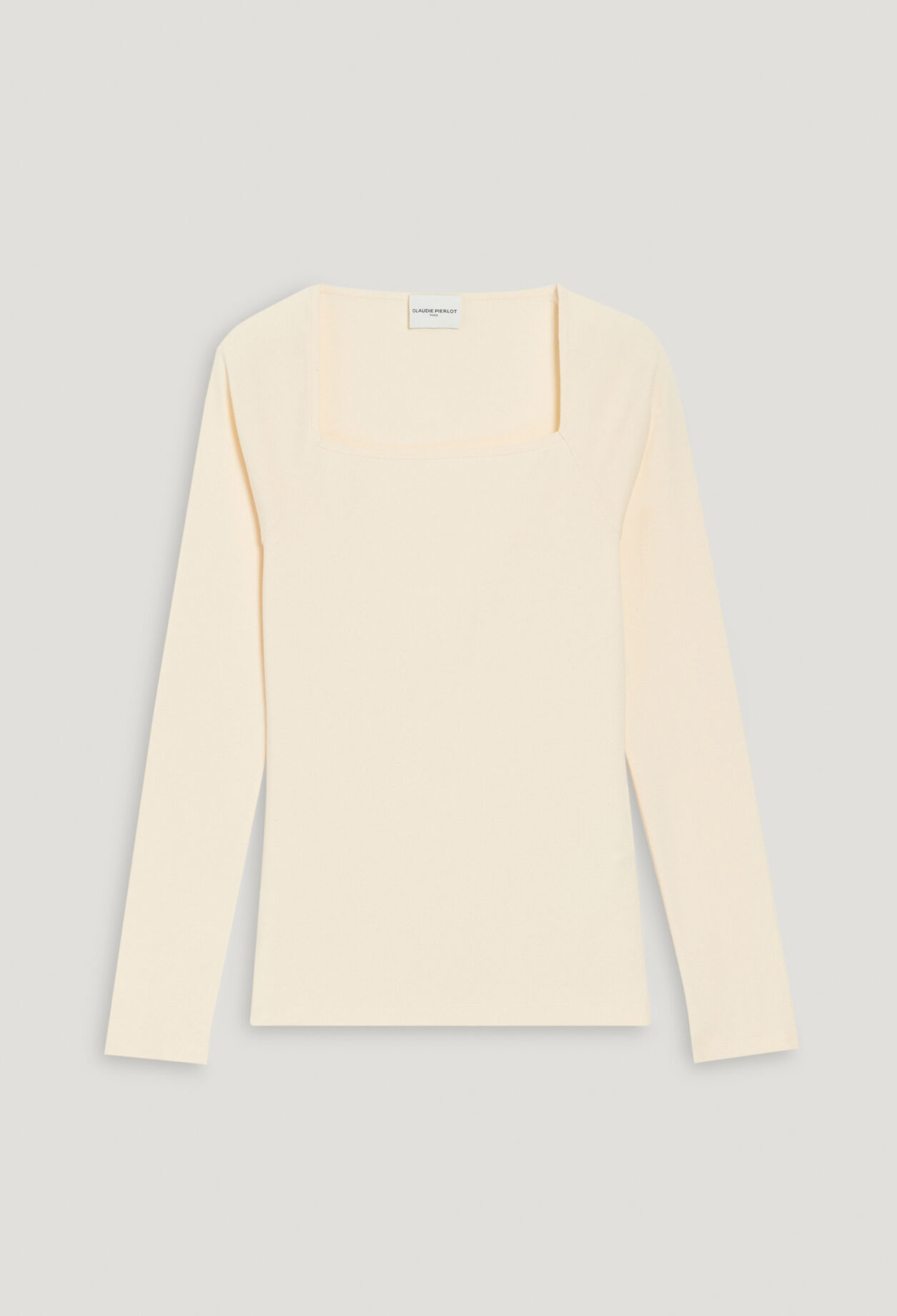 Camiseta de algodón beige