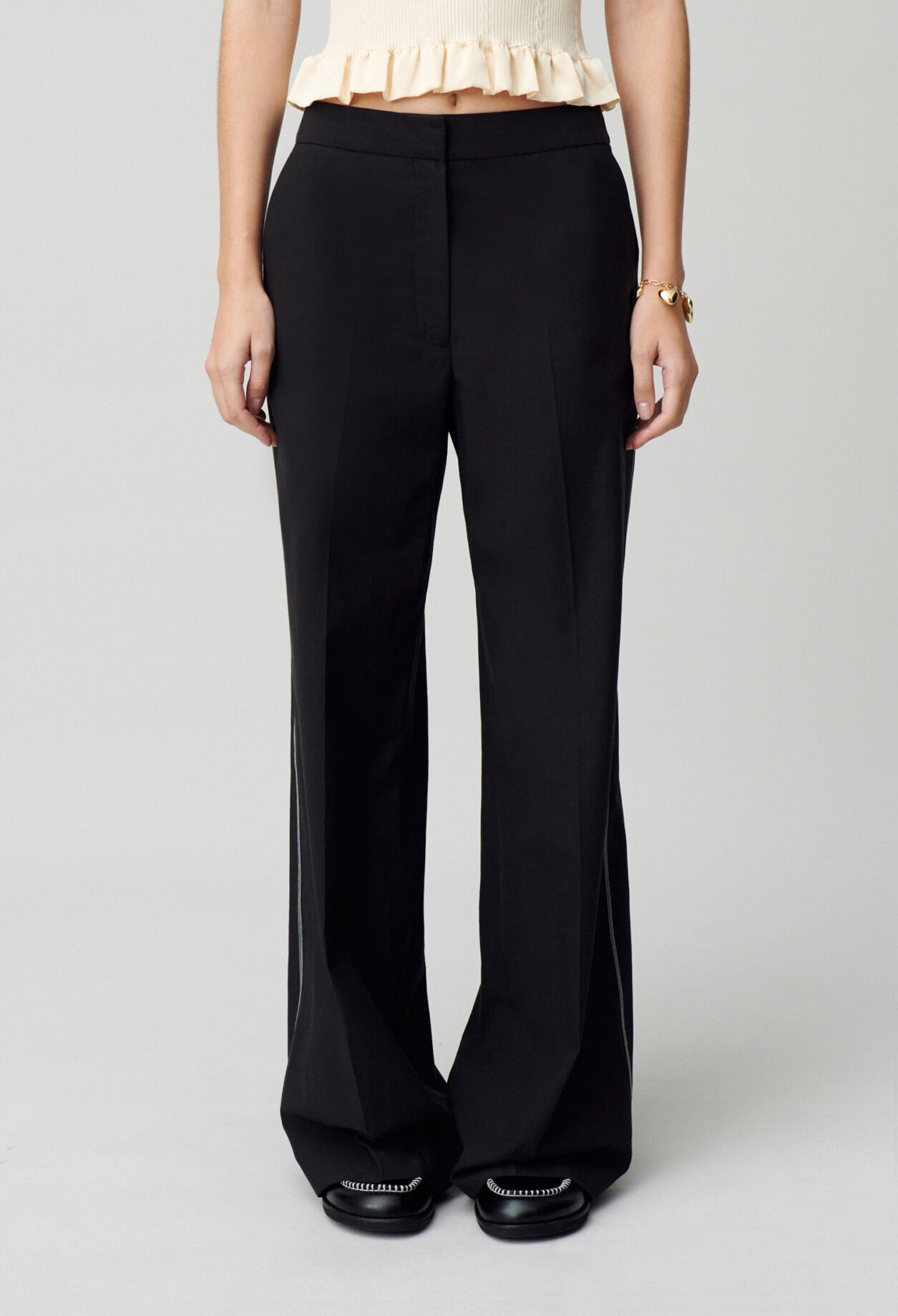 Pantalón recto ancho